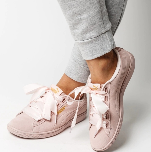 Puma Shoes - Puma Vikky Ribbon Suede Sneaker